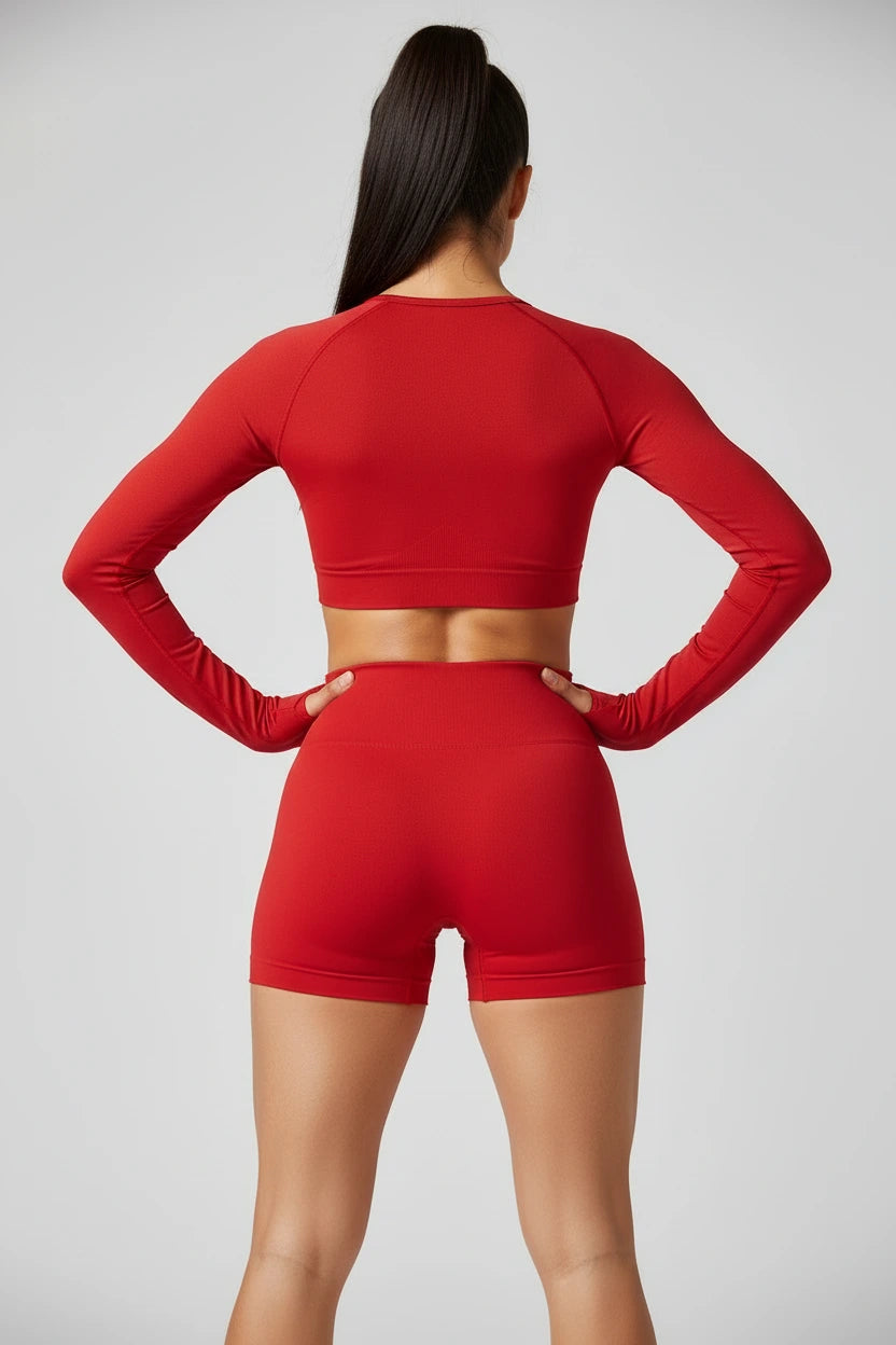 Pilates Knit Shorts Medium Intensity Training High Stretch Peach Hips No Awkward Lines Casual Fitness