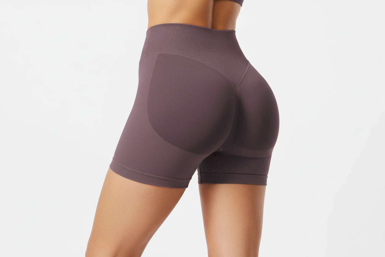 Pilates Knit Shorts Medium Intensity Training High Stretch Peach Hips No Awkward Lines Casual Fitness