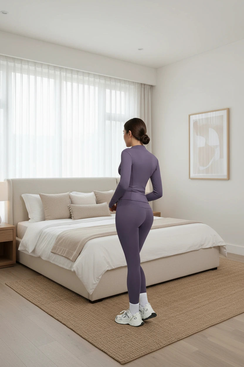 SVEIC Women'S Two Piece Tracksuit Yoga Set Long Sleeve Jacket High Waisted Leggings Breathable Gym Clothes for Women Sportswear