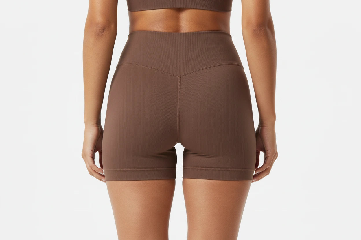 Pilates Knit Shorts Medium Intensity Training High Stretch Peach Hips No Awkward Lines Casual Fitness